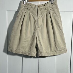 Vintage Limited Chinos Pleated Khaki Shorts High Rise Size 6